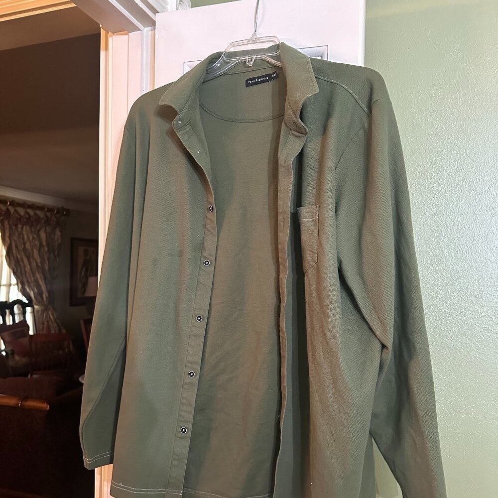 Paul Fredrick Green Shirt for Men